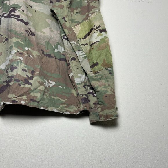 US Military Army Unpatched Field Coat Jacket Men L Camo Green Outerwear Brown - Picture 12 of 12